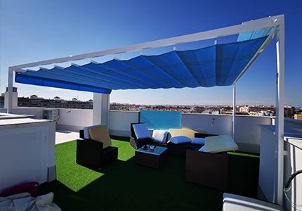 toldo en ático